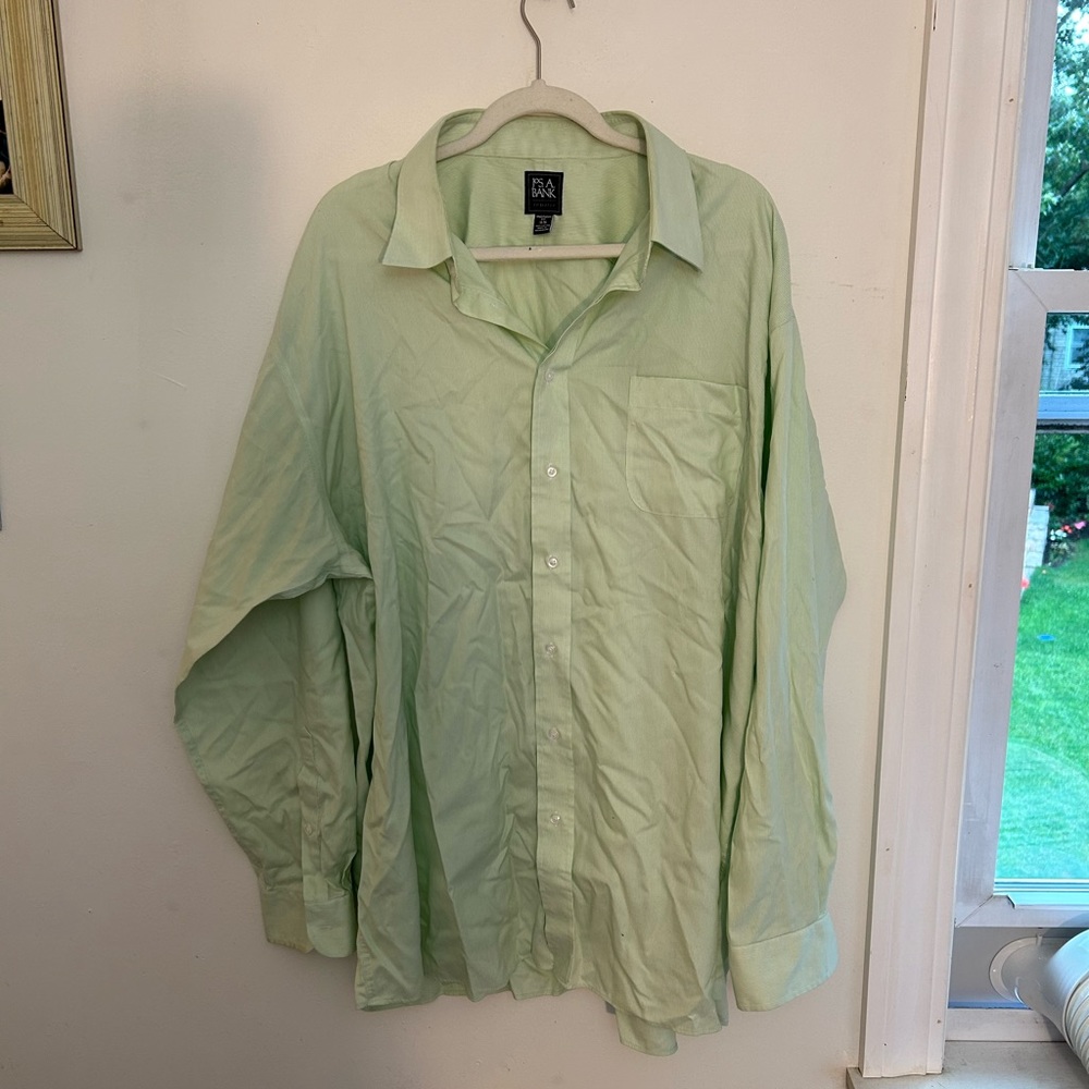 Jos. A. Bank. Light Green Button Down